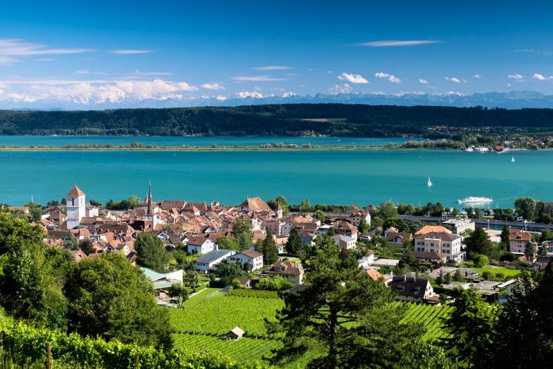 Lake Biel landscape near La Neuveville