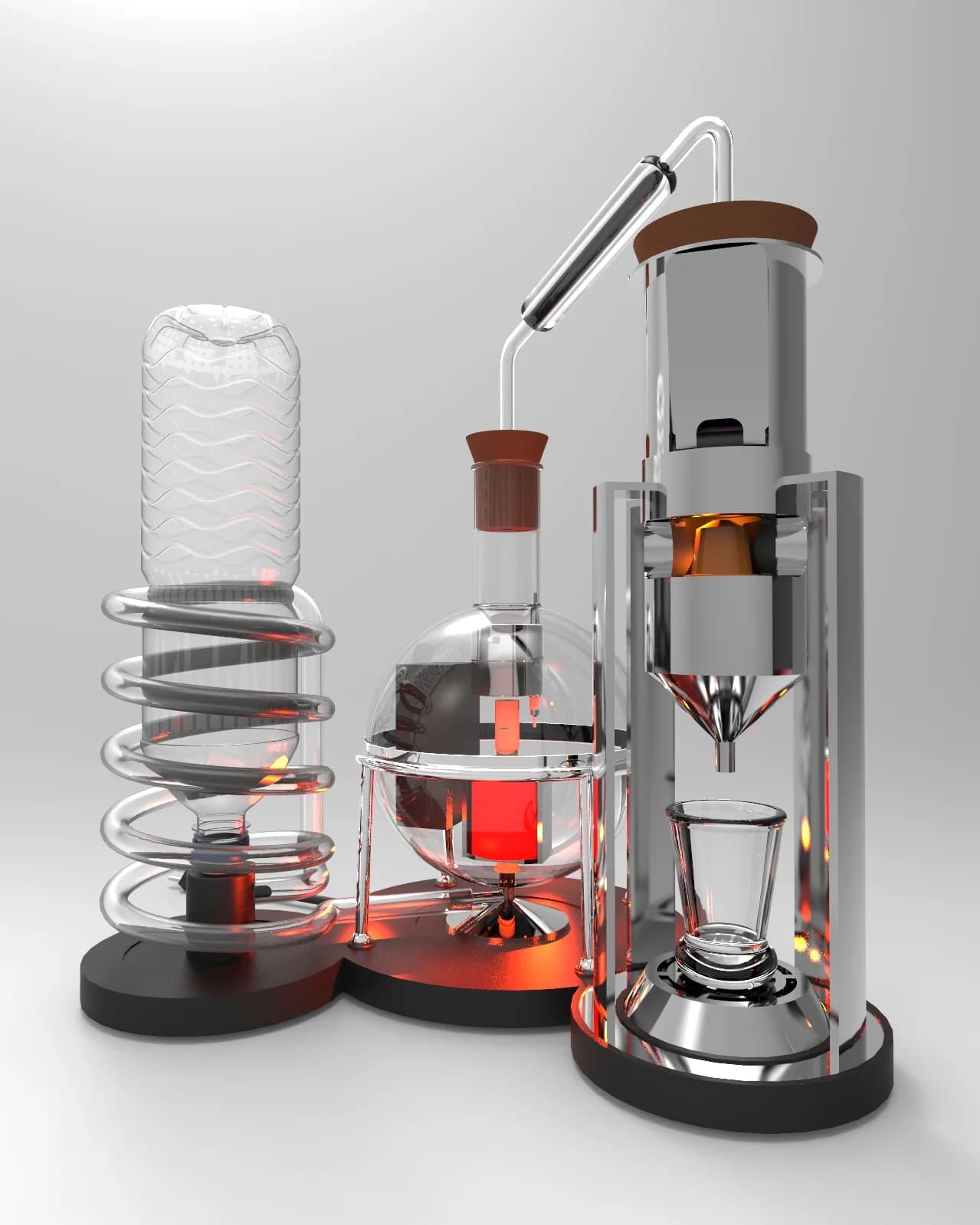 Rendering des Kaffeemaschinenkonzepts