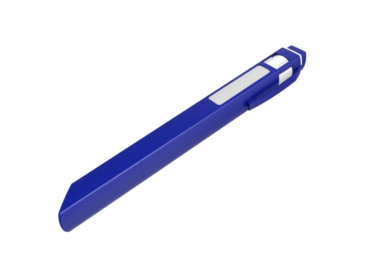 Blaues Produkt-Rendering eines Insulinpens